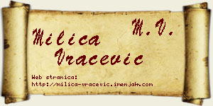 Milica Vračević vizit kartica